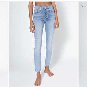 Re/Done Comfort Stretch High Rise Ankle Crop